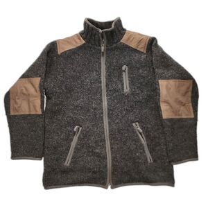 Lost Horizons Handmade in Nepal 100% Wool Zipper Jacket Size M